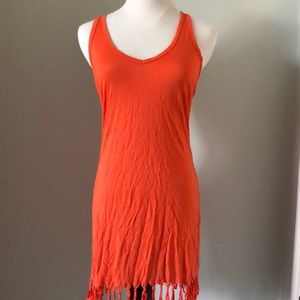 Orange Racerback Swim Coverup